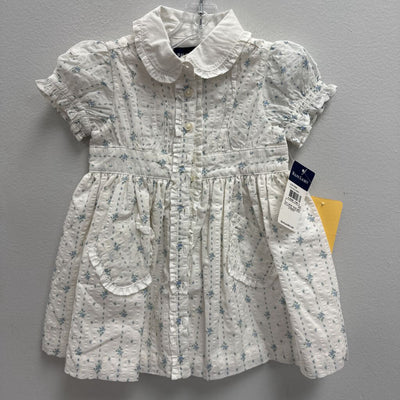 9M: floral puff sleeve dress + diaper cover NWT