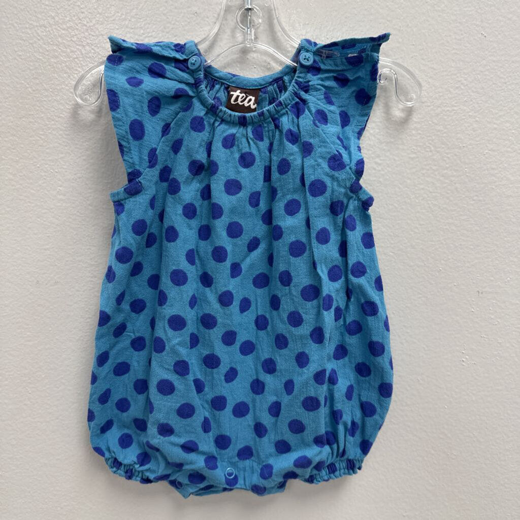 0-3M: polka dot romper