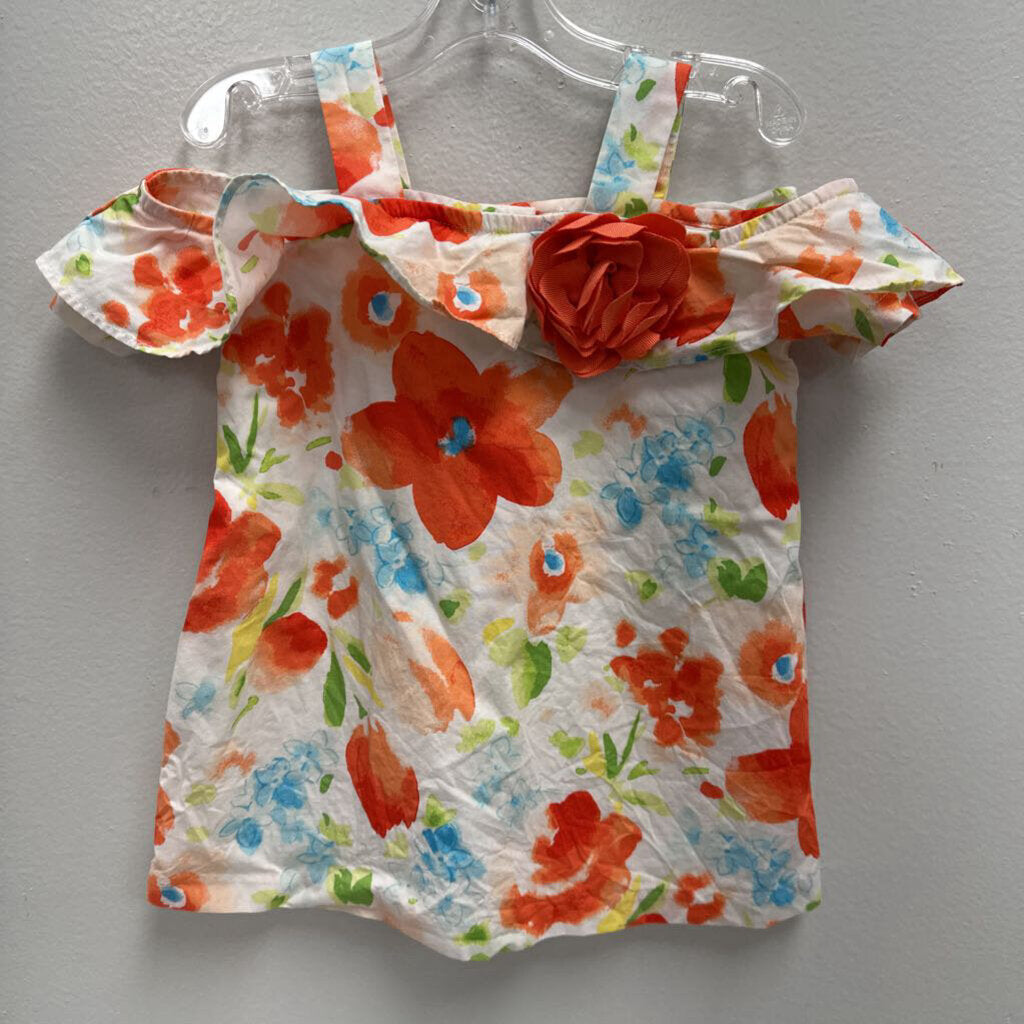 6-12M: floral cold shoulder dress