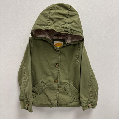 3T: hooded button down jacket