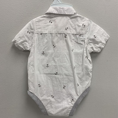 12-18M: anchor print collared bodysuit