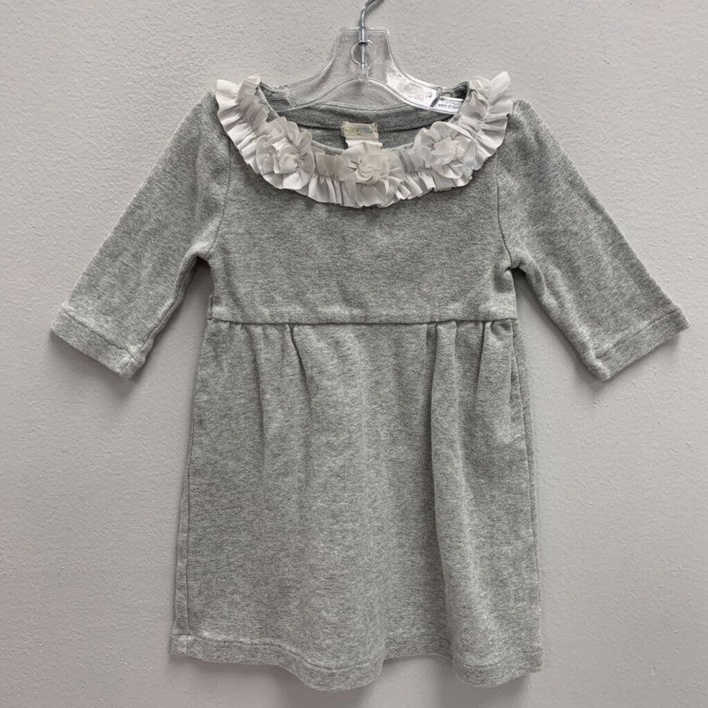 2: ruffle neckline sweatshirt dress