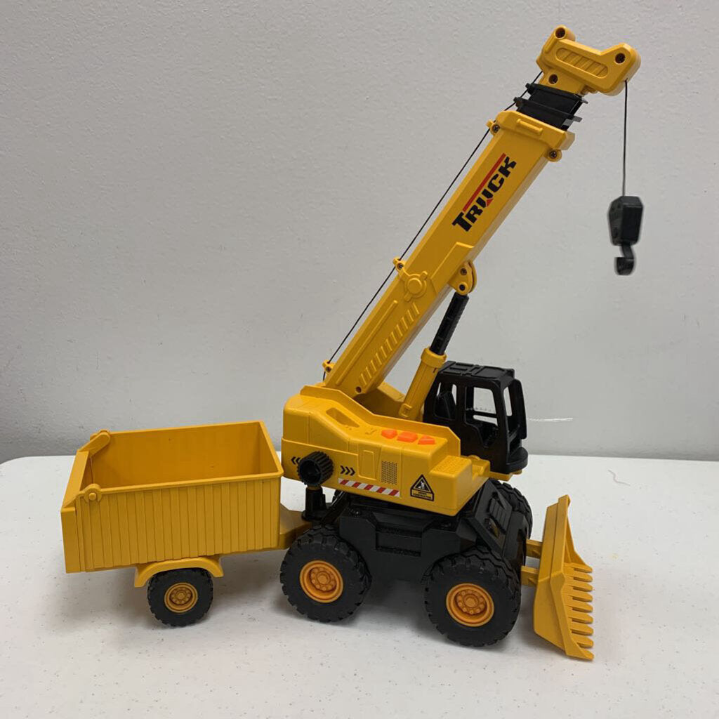 2-in-1 Bulldozer w/ Lifting Crane + Sounds