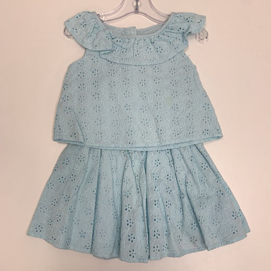 2T: eyelet set skirt + top