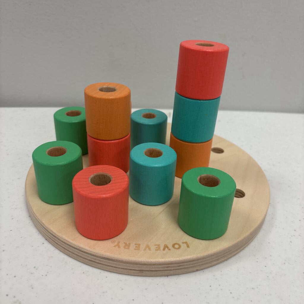 Wooden Stacking Peg Board