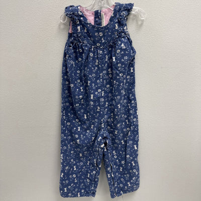 12-18M: floral & mouse print soft corduroy romper