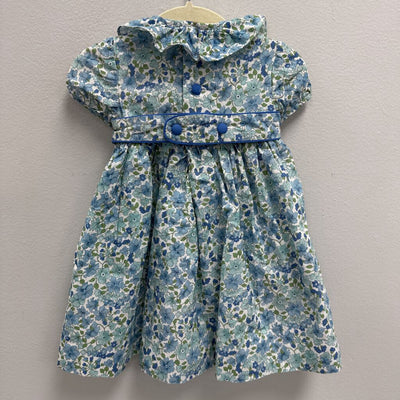 18M: floral smocked ruffle collar dress