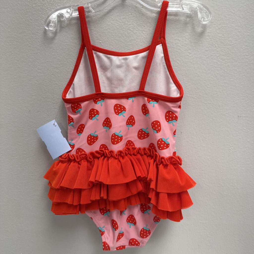 18M: strawberries print swimsuit