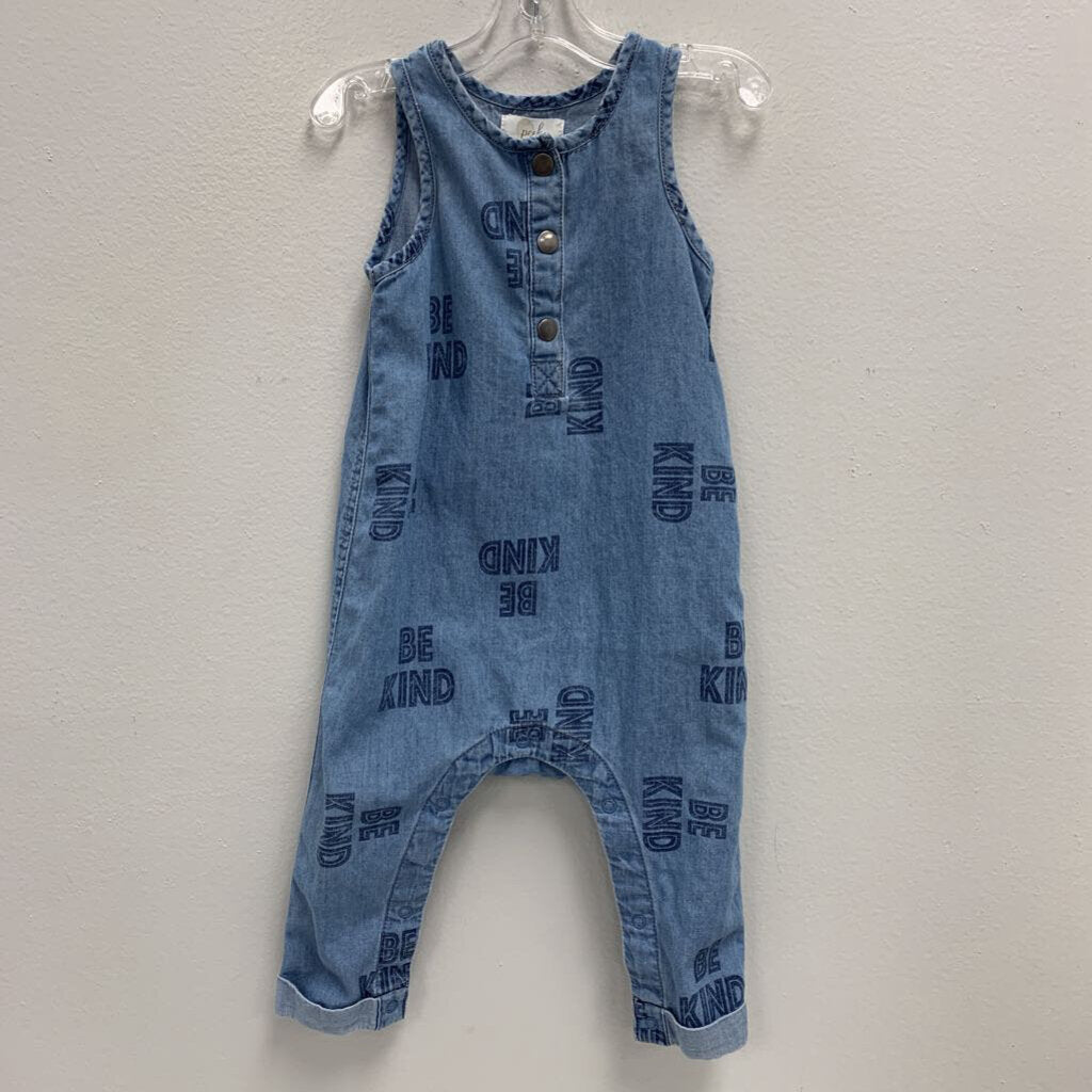 6-12M: 'Be Kind' Denim Jumpsuit