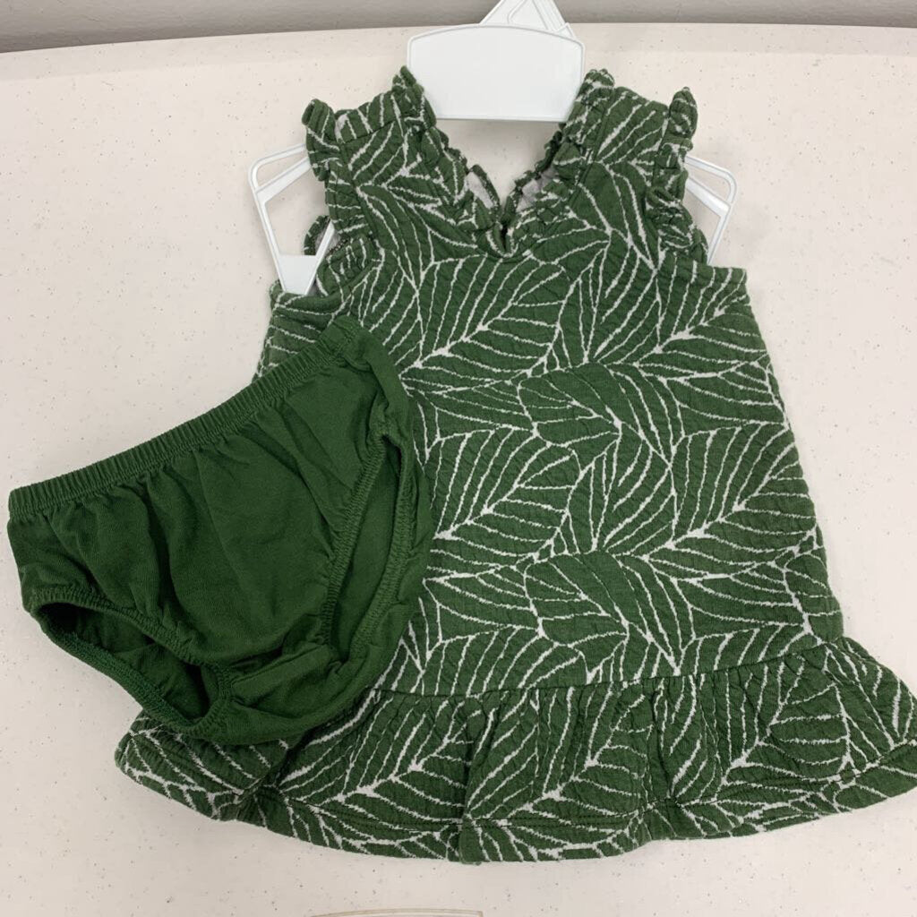 3-6M: Botanical Dress + Diaper Cover