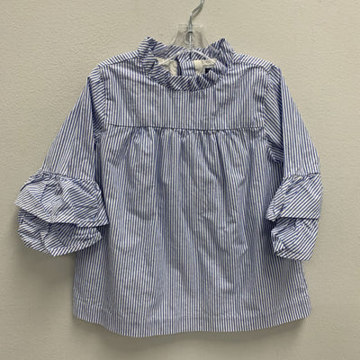 4: Pinstripe Ruffle Sleeve Blouse