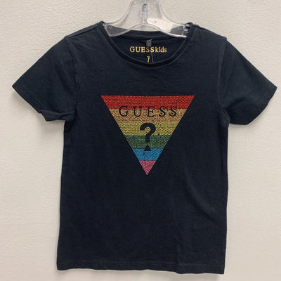 7: GUESS Kids Black T-Shirt w/Rhinestones