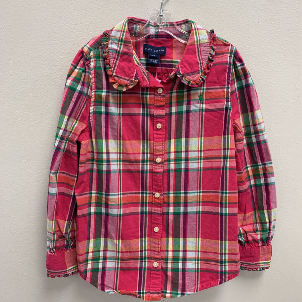 6X: Plaid Button-Up Shirt