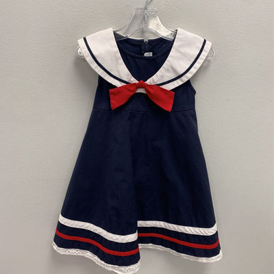 3T: Sailor Dress with Applique and Lace Details