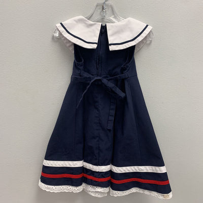 3T: Sailor Dress with Applique and Lace Details