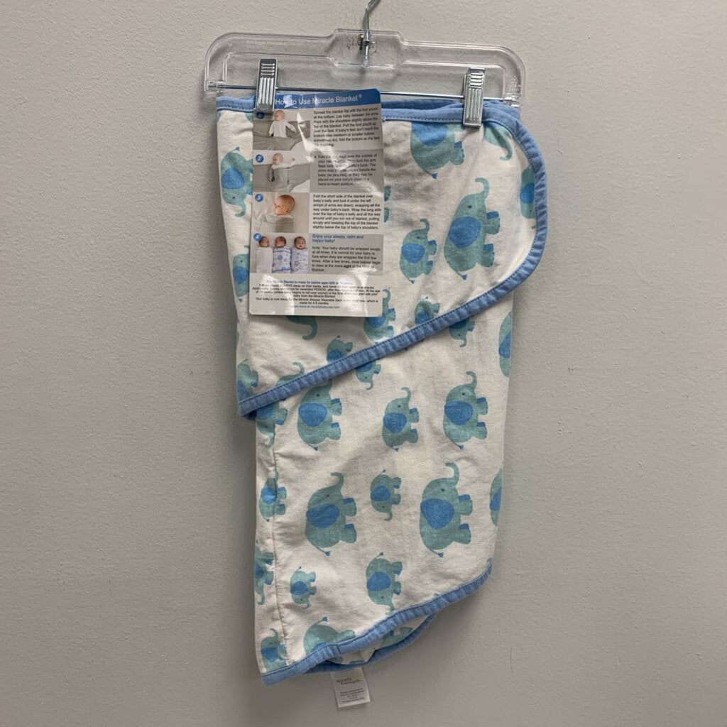 0-3M: Elephant Print Swaddle Wrap