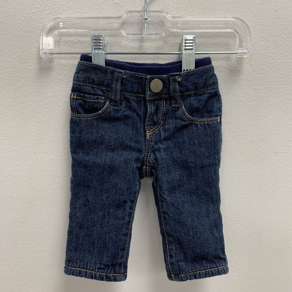 0-3M: Fleece Lined Pull-On Denim