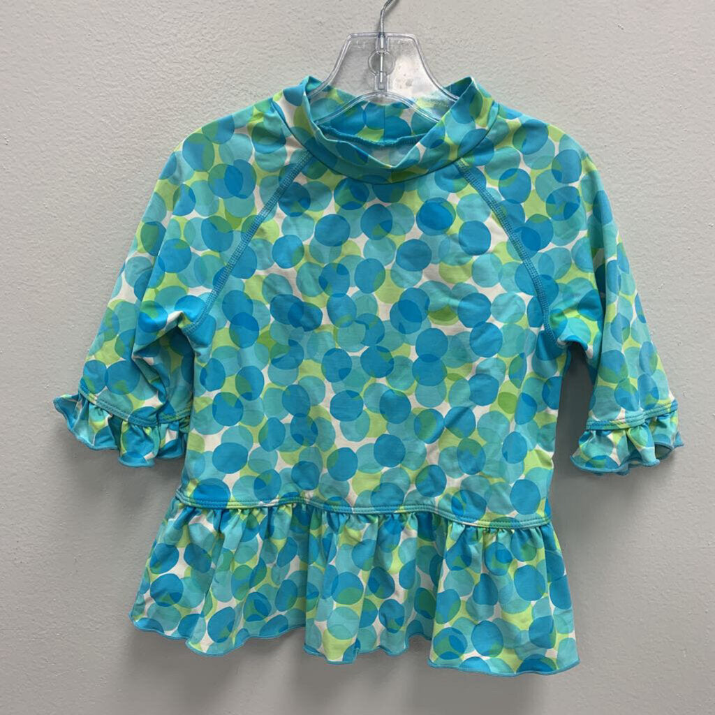 6: Rash Guard with Ruffles and 3/4 Sleeves