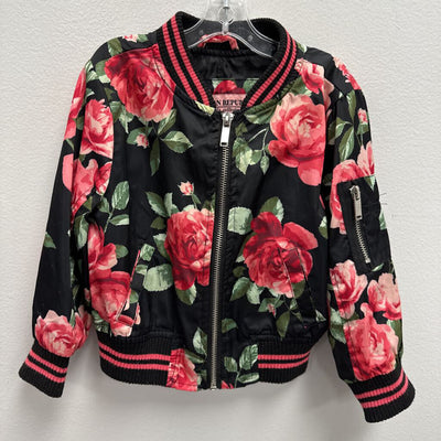 3T: Floral Print Bomber Jacket