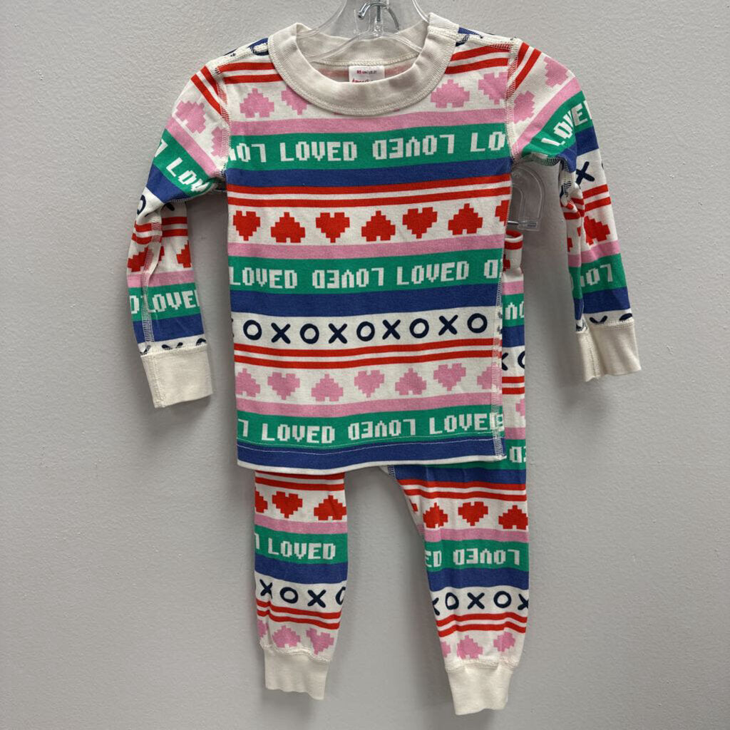 2T: LOVED Print Pajama Set