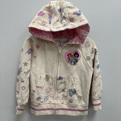 3T: Princess Print Zip Up Hooded Jacket