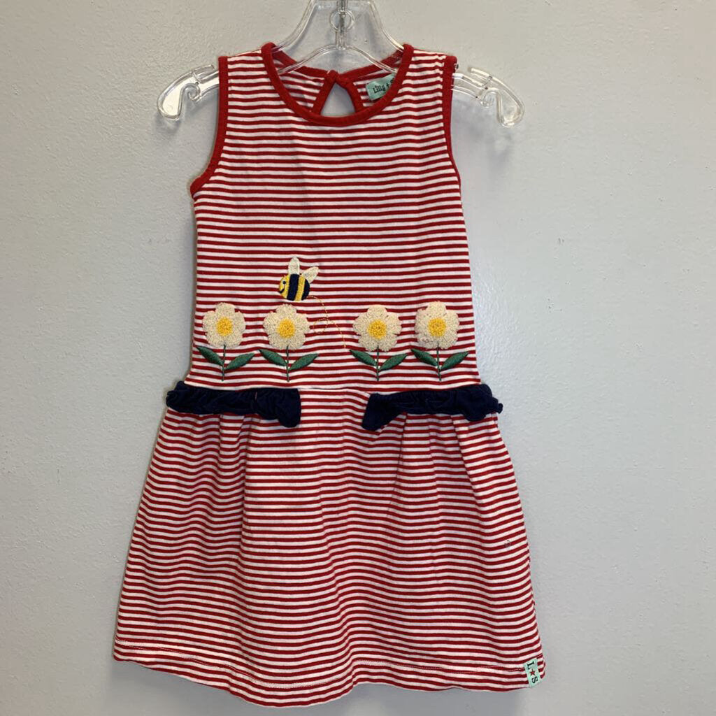 2-3: Striped Sleeveless Bumblebee Frill Dress