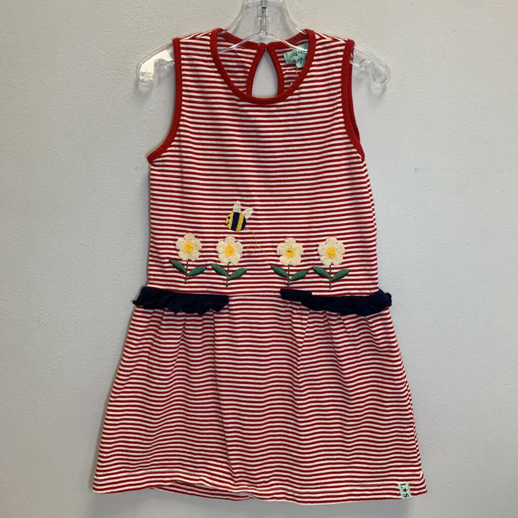 4-5: Striped Sleeveless Bumblebee Frill Dress