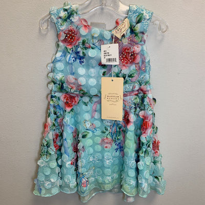 3T: Floral + Butterfly Bedazzled Dress NWT