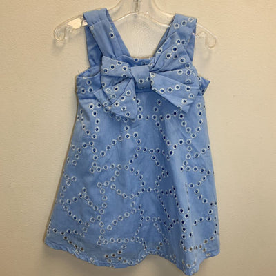 3T: Bow Dress w/ Embroidered Detail