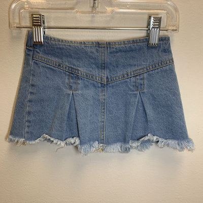 2T: Pleated Denim Skirt