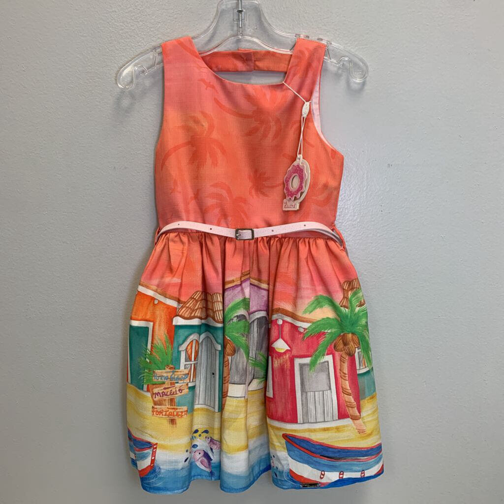 3: Tropical Belted Dress NWT