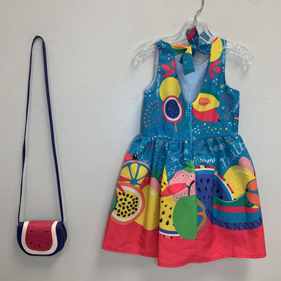 3: Fruit Print Dress w/ Purse NWT