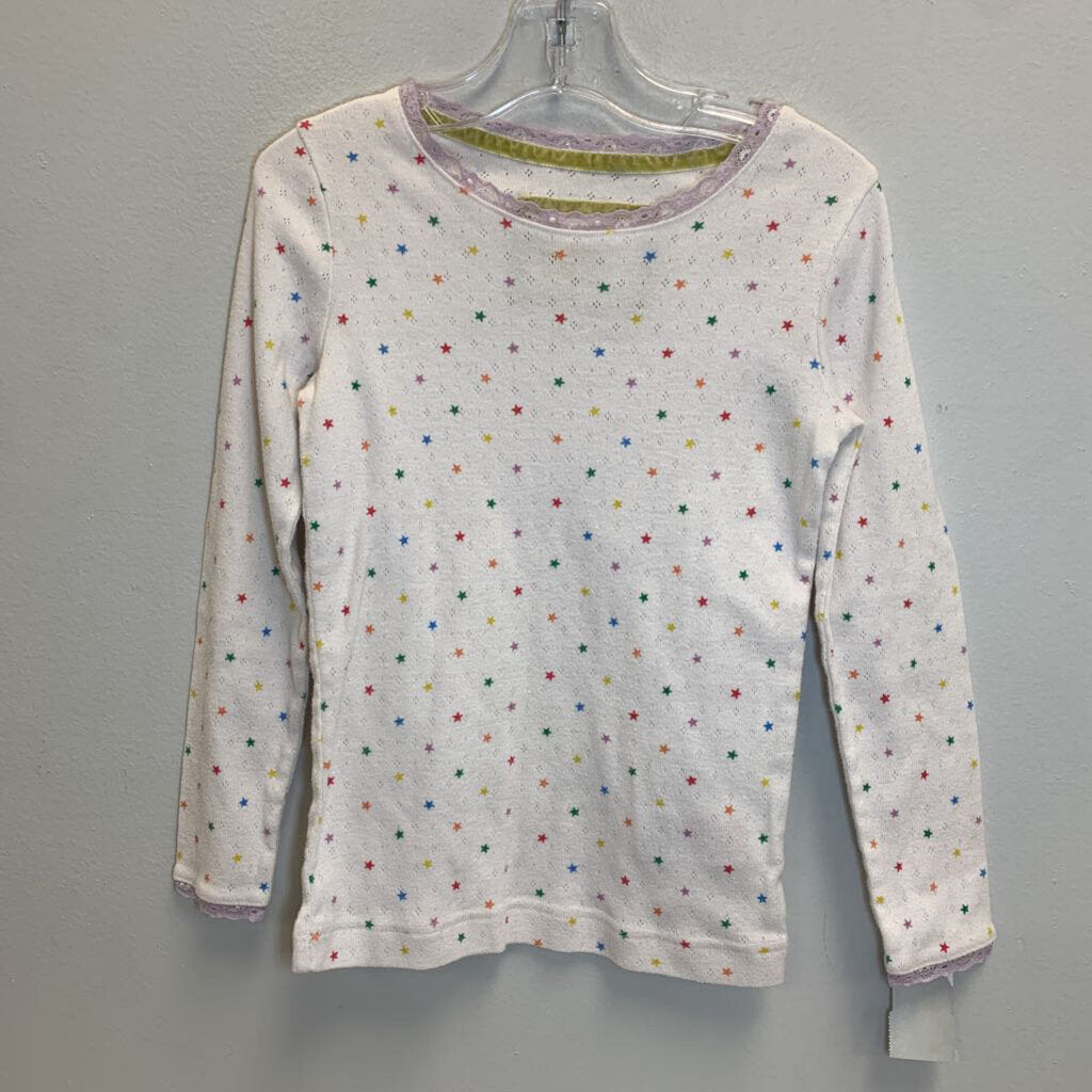 6-7: Star Print Pointelle Top