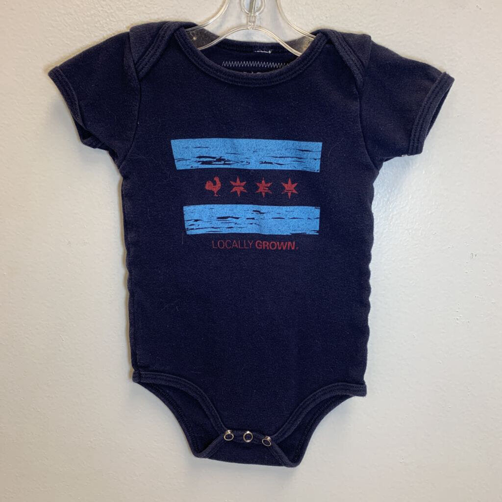 6-12M: Chicago Flag Onesie