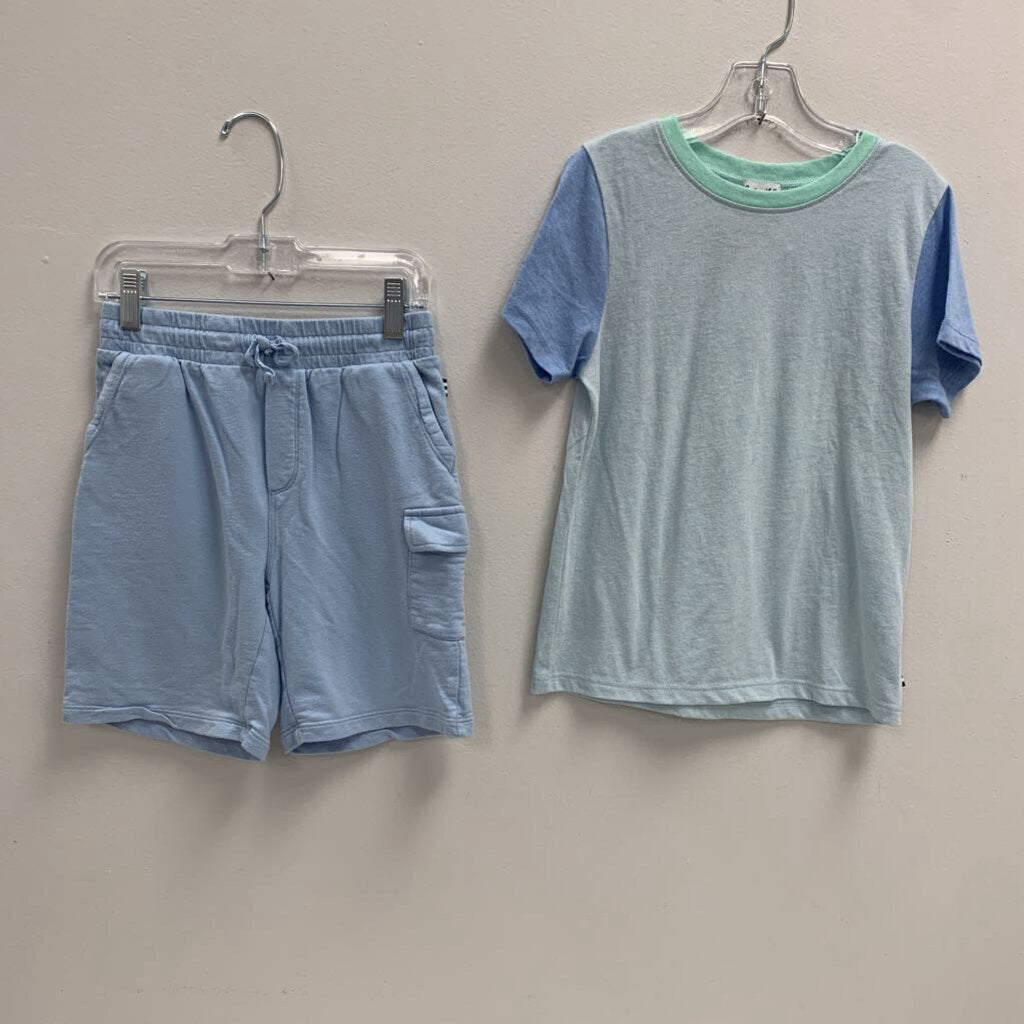 7: Color Block T-Shirt + Drawstring Shorts Set