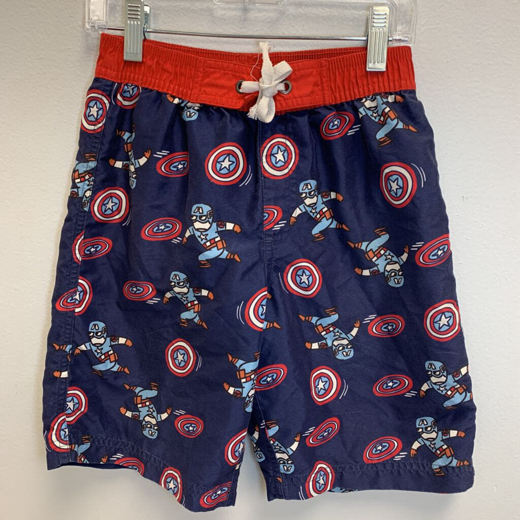 6-7: Marvel Print Swim Trunks