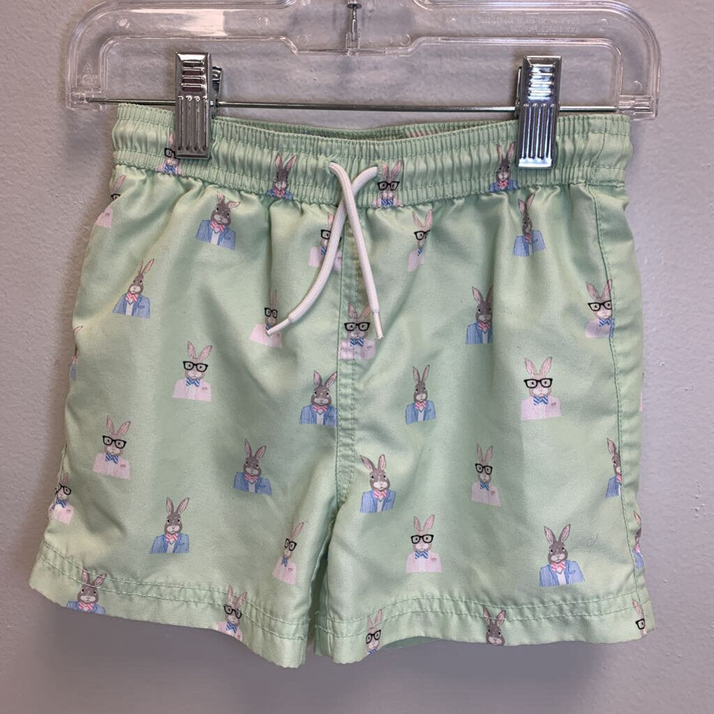 3: Bunny Print Swim Trunks