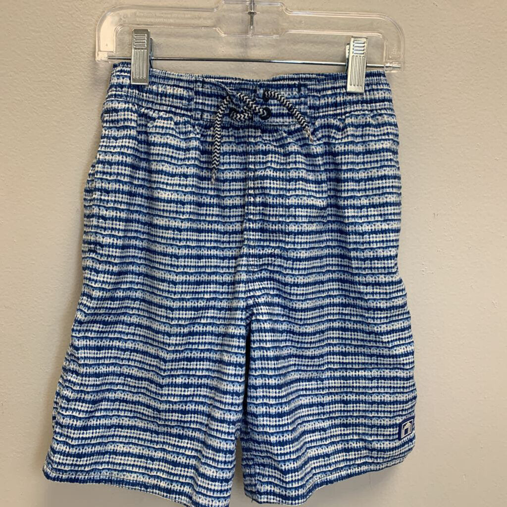 10: Blue/White Swim Trunks w/Soft Liner Briefs