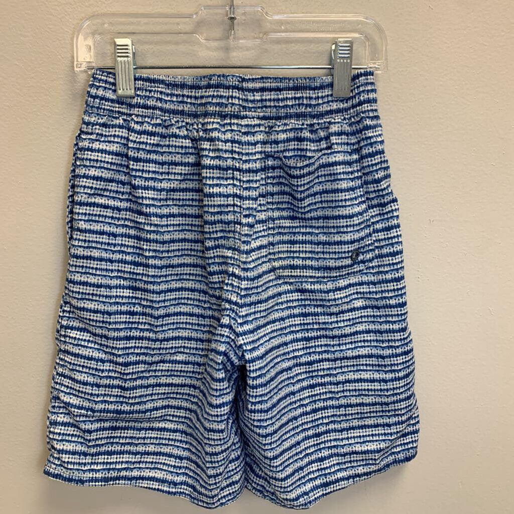 10: Blue/White Swim Trunks w/Soft Liner Briefs