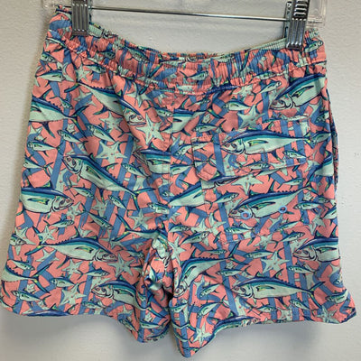 7: Fish and Starfish Patterned Swim Trunks