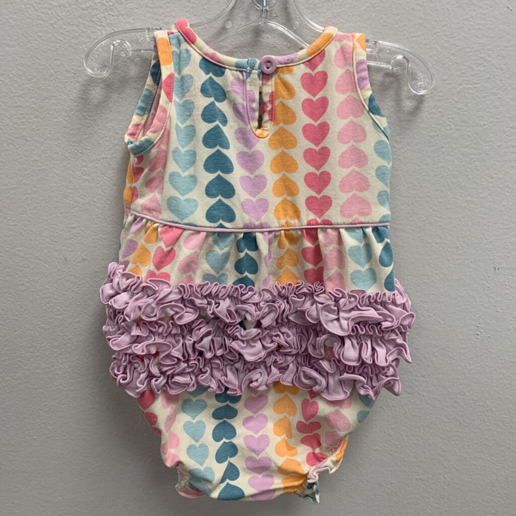 3-6M: Heart Bubble Romper