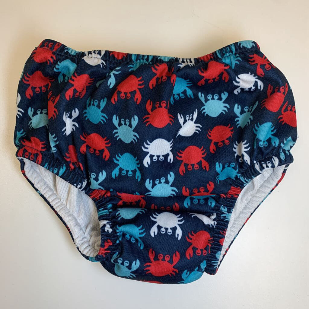 24M: Crab Print Swim Diaper