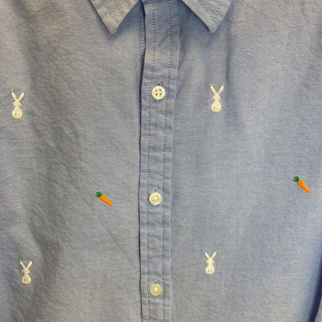 7: Easter Bunny Embroidered Collared Shirt