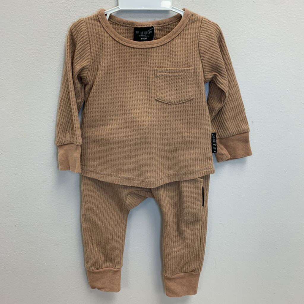 6-12M: Waffle Knit Long Sleeve and Joggers