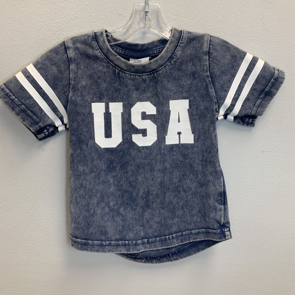 6-12M: USA Heathered Tshirt