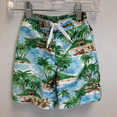 6-12M: Island Print Swim Trunks