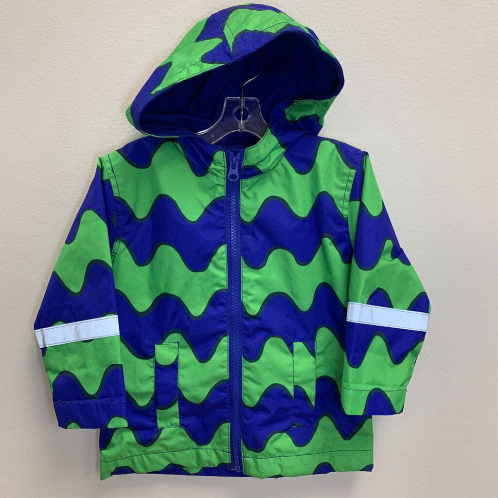 18M: Zig Zag Print Rain Jacket