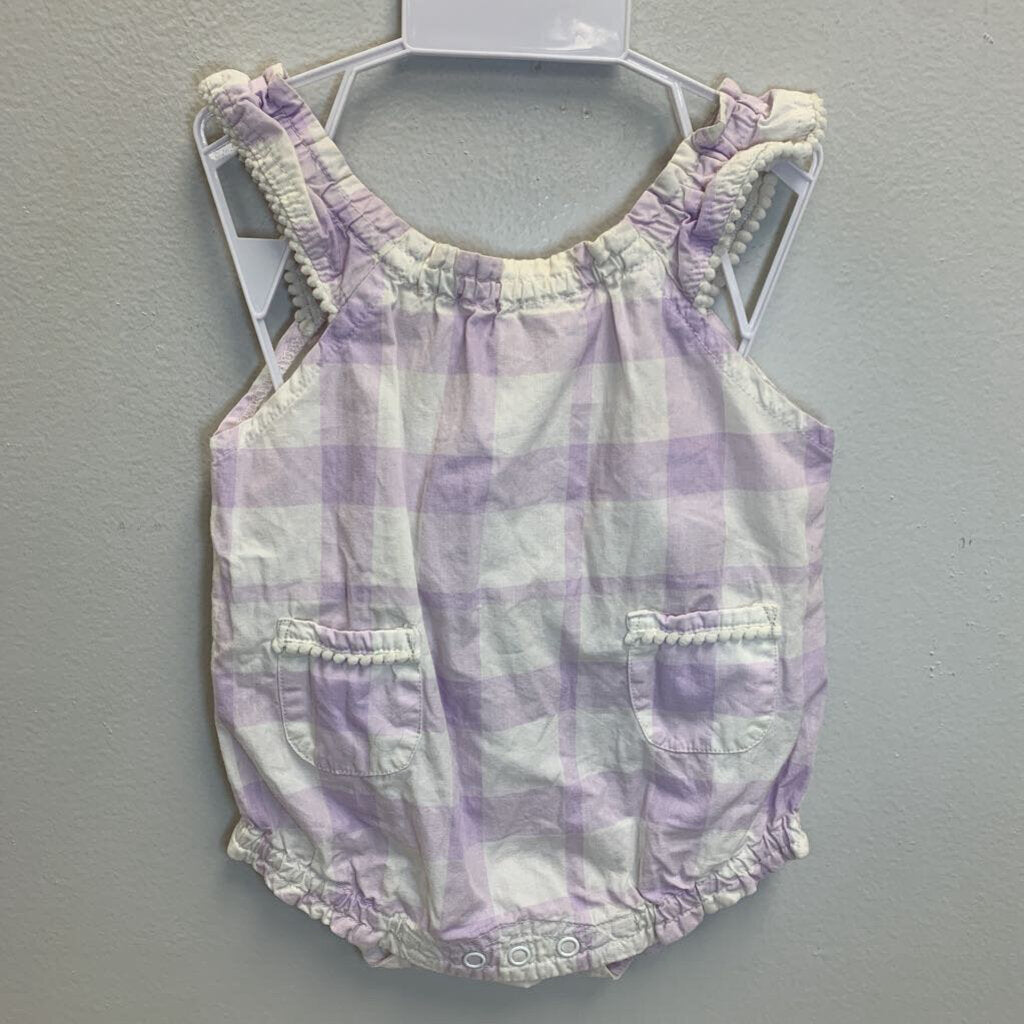 6-9M: Plaid Bubble Romper