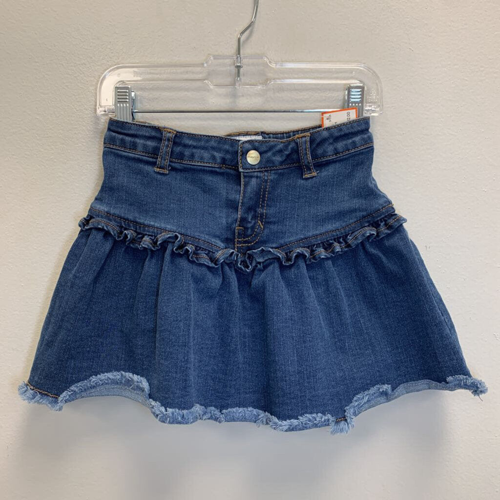 6: Ruffled Jean Skirt