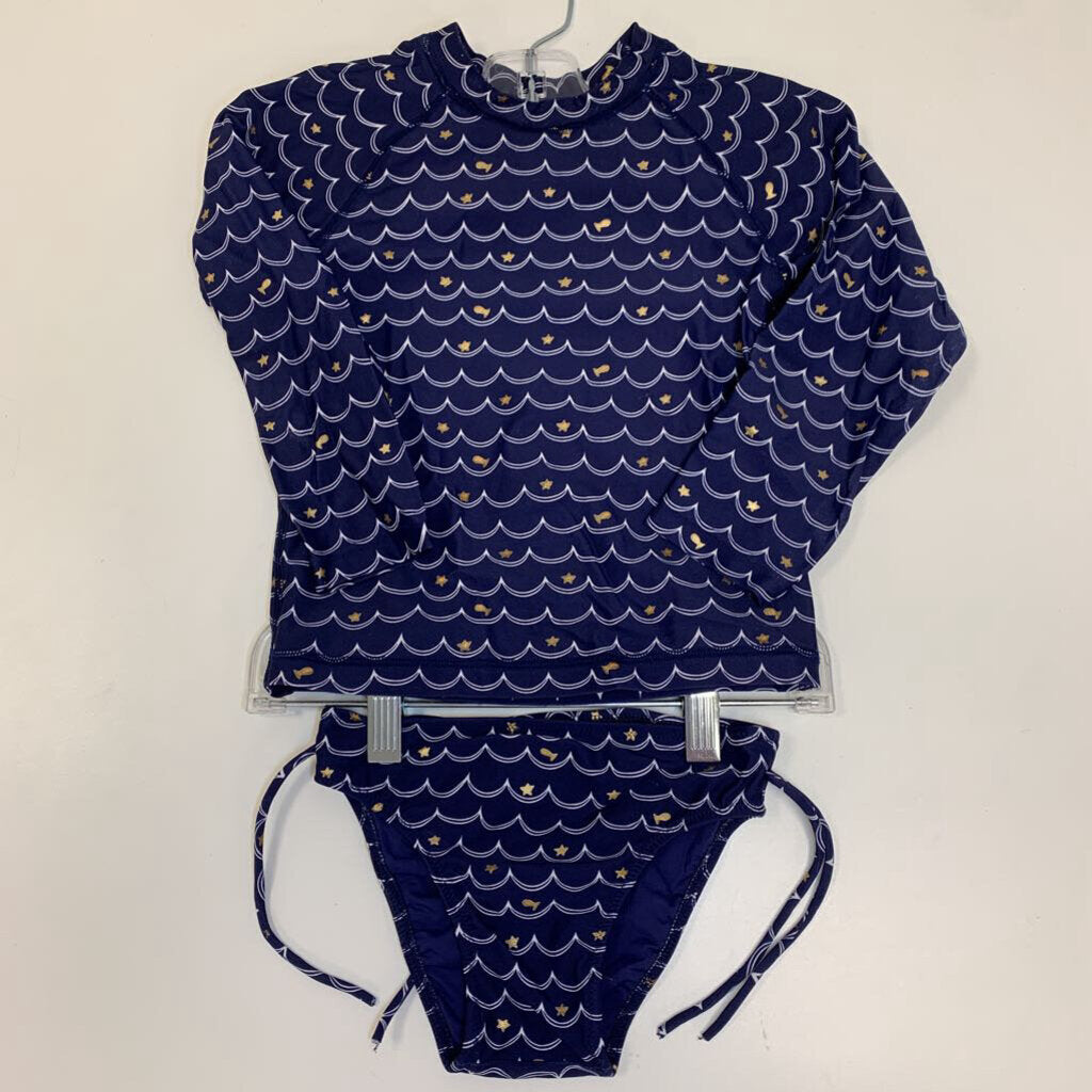 2: Waves Print 2 Piece Swimsuit